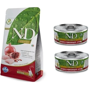 N&d Kitten Tavuk Nar Yavru Kedi Mama 1,5 Kg+2-Tavuklu Konserve