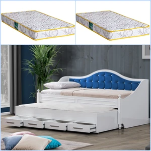 Yavrulu Yatak, Eymen Yavrulu Karyola - Mavi + 2 Adet Comfort Yatak