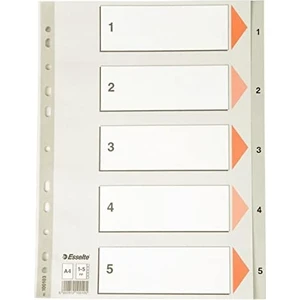 Seperatör 1-5 Rakamlı Plastik A4 100103
