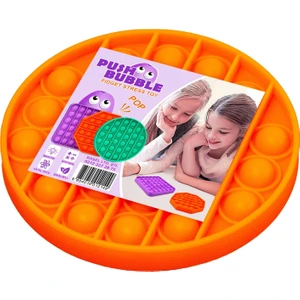 Başel Oyuncak Push Bubble Fidget Özel Pop Duyusal Oyuncak Zihinsel Stres Turuncu Renk Yuvarlak