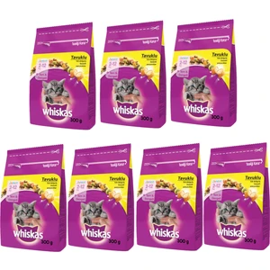 Whıskas® Tavuklu Kuru Yavru (2-12 Aylık) Kedi Maması 300 Gram (7 Adet)
