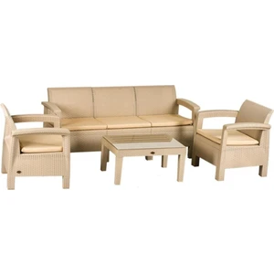 Amazon Bahçe ve Balkon Seti Bej Minder Oturma Grubu Cappuccino Renk