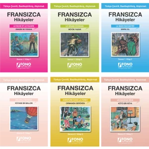 Fono Yayınları Fransızca-Türkçe Hikayeler (6 Kitap Set) (Derece 1-2)