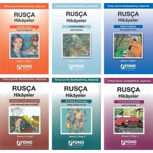 Fono Yayınları Rusça-Türkçe Hikayeler (6 Kitap Set) (Derece 1-2)