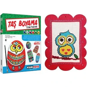 Taş Boyama + Çocuklar Için Etamin Sanatı