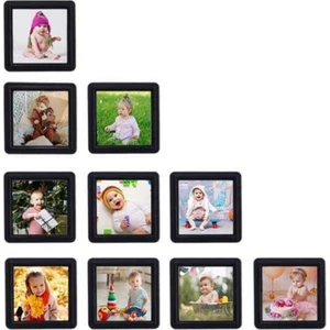 Senden Hediye Sök Tak Mini Kare Çerçeve 15 Adet Siyah Yapışkan Bantlı