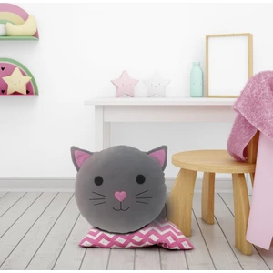 Bambi Toys Kedi Yastık Gri 33 cm Silikon Elyaf