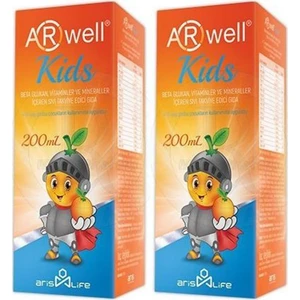 Kids Betaglukan Vitamin ve Mineraller Sıvı Şurup 200 ml 2'li Paket