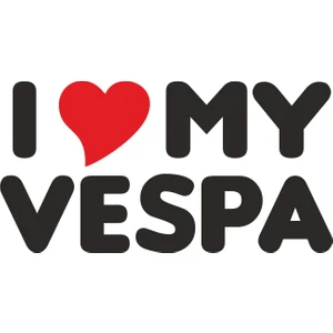 Sticker Atölyesi I Love My Vespa Motorcu Sticker - 14088