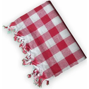 Deniz Marketim Kırmızı Çok Amaçlı Sofra Bezi Piknik Örtüsü  140 x 140 cm Kırmızı