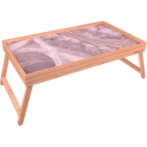 B3141 Marbella Keyif Tepsisi Mermer Desenli Kahverengi