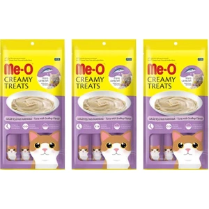 Me-O  Deniz Tarağı ve Ton Balıklı Kedi Ödül Maması (4 x  15 G) x 3 Adet