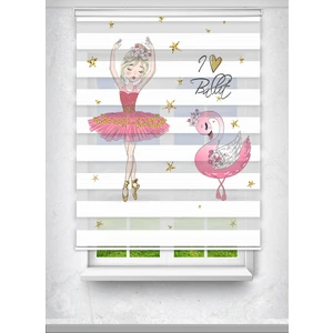 Avart Digital Balerin ve Kuğu Baskılı Çocuk Odası Perdesi Baskılı Zebra Perde