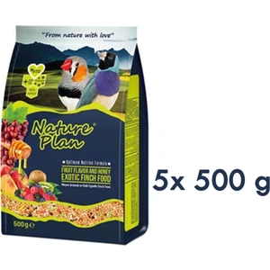 Nature Plan Meyve Aromalı + Ballı Exotic Finch Yemi 500 G x 5 Adet