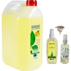 Limon Kolonyası 80 Derece 5 lt + Kanzuk Sprey Kolonya 170 ml + Kanzuk Kolonya 100 ml + Dolum Hunisi