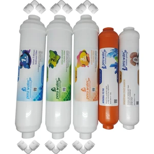 Pera Water Kapalı Kasa Su Arıtma Cihazlarına Uygun Mebransız Inline  5 Li Mineral Filtre Seti