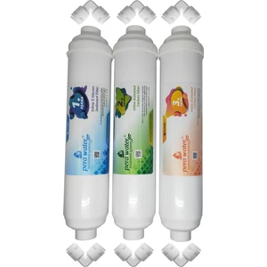 Pera Water Kapalı Kasa Su Arıtma Cihazlarına Uygun Inline 3 Lü Ön Filtre Seti