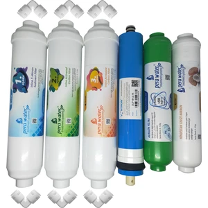 Pera Water Kapalı Kasa Su Arıtma Cihazlarına Uygun Vontron 75 Gpd Inline  6 Li  Alkali Filtre Seti