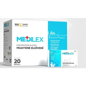 Medilex Eldiven Mavi Renk M Beden 100'lü