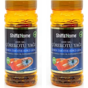 Shiffa Home Çörekotu Yağı 1000MG 100 Kapsül x 2 Adet