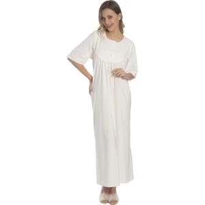 Akala-Dy Pamuklu Kısa Kol Penye Kadın Gecelik 9009