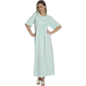 Akala-Dy Pamuklu Kısa Kol Penye Kadın Gecelik 9009