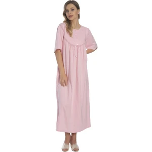 Akala-Dy Pamuklu Kısa Kol Penye Kadın Gecelik 9009