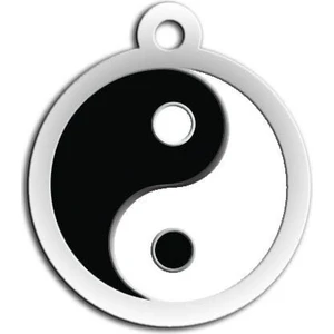 Pet Tag Art Mineli Ying Yang Desenli Künye