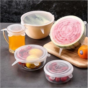 6 Lı Slikon Streç Kapak Tencere Kapak Slikon Bone Tencere Bonesi