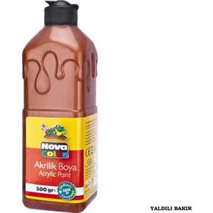 Nova Color Şişe Akrilik Boya 500 Gram Yaldızlı Bakır NC-672