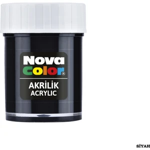 Nova Color Şişe Akrilik Boya 30 cc Siyah NC-174
