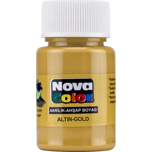 Nova Color Şişe Akrilik Boya 30 ml Yaldızlı Altın NC-234