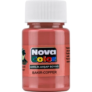 Nova Color Şişe Akrilik Boya 30 ml Yaldızlı Bakır NC-236