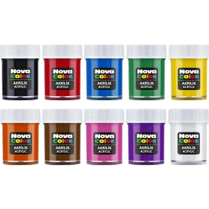 Nova Color Şişe Akrilik Boya 30 ml 10'lu Set