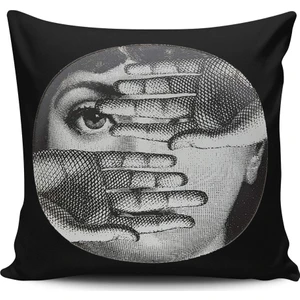 Kırlent Dünyası Fornasetti Figürlü Dijital Baskılı Kırlent Kılıfı