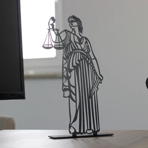 Justıce Masaüstü Metal Ürünler 13 x 30 cm Metal Duvar Dekoru