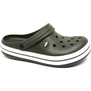 bella 195 Haki-Beyaz-Haki Unisex Sabo Terlik