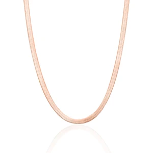 Enci̇li̇ Si̇lver İtalyan Yassı Zincir Kolye