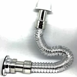 Krom Körüklü Lavabo Eviye Sifonu Adaptör Conta 2'li