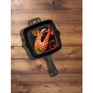 Döküm Izgara Tavası 20 x 20 cm Metal Saplı Tava