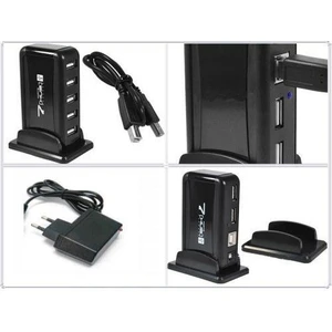 Temiz Pazar 7 Port USB Çoklayıcı USB Hub Çoğaltıcı - Adaptörlü Pc Notebook USB Dağıtıcı
