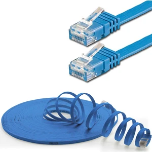 CAT6 Yassı Ethernet (Network, LAN) Kablosu, Mavi, 3 metre
