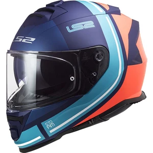 Ls2 Storm Slant Mat Mavi-Turuncu Kask XL