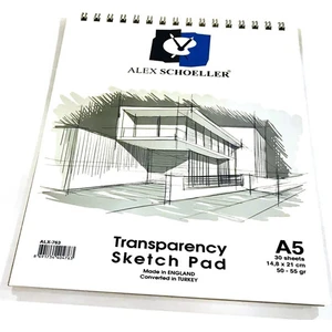 Alex Schoeller ALX-0381 70 gr A6 80 Yaprak Çizgili Spiralli Sert Kapak Çizgili Defter