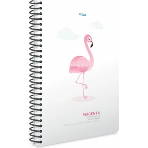 100 Yaprak Magenta Spiralli Plastik Kapak Defter 19 x 26 cm