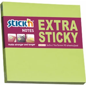 Stickn 76 x 76 Extra Yapışkanlı Neon Yeşil 90 Yaprak Not Kağıdı