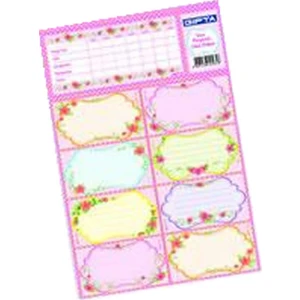 Gırls 3 Sayfa Ders Programı 16 x 24 cm