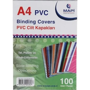 350 Micron Pvc Kapak A4 Siyah - Beyaz 100'lü