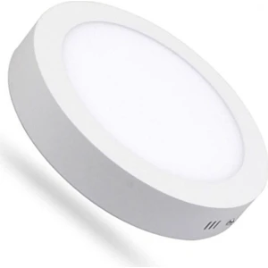 LED 18W Yuvarlak Beyaz Işık Sıvaüstü Slim Panel Tavan Aydınlatma Armatürü 18W