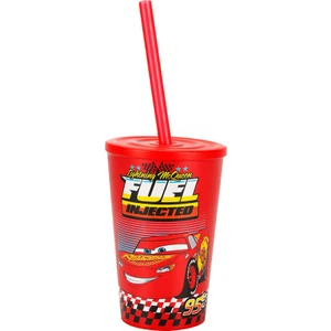 Cars Pipetli Bardak Kırmızı 340 ml
